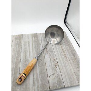 Ekco Eterna Kitchen Ladle Stainless Steel Wood Handle 11" Vintage